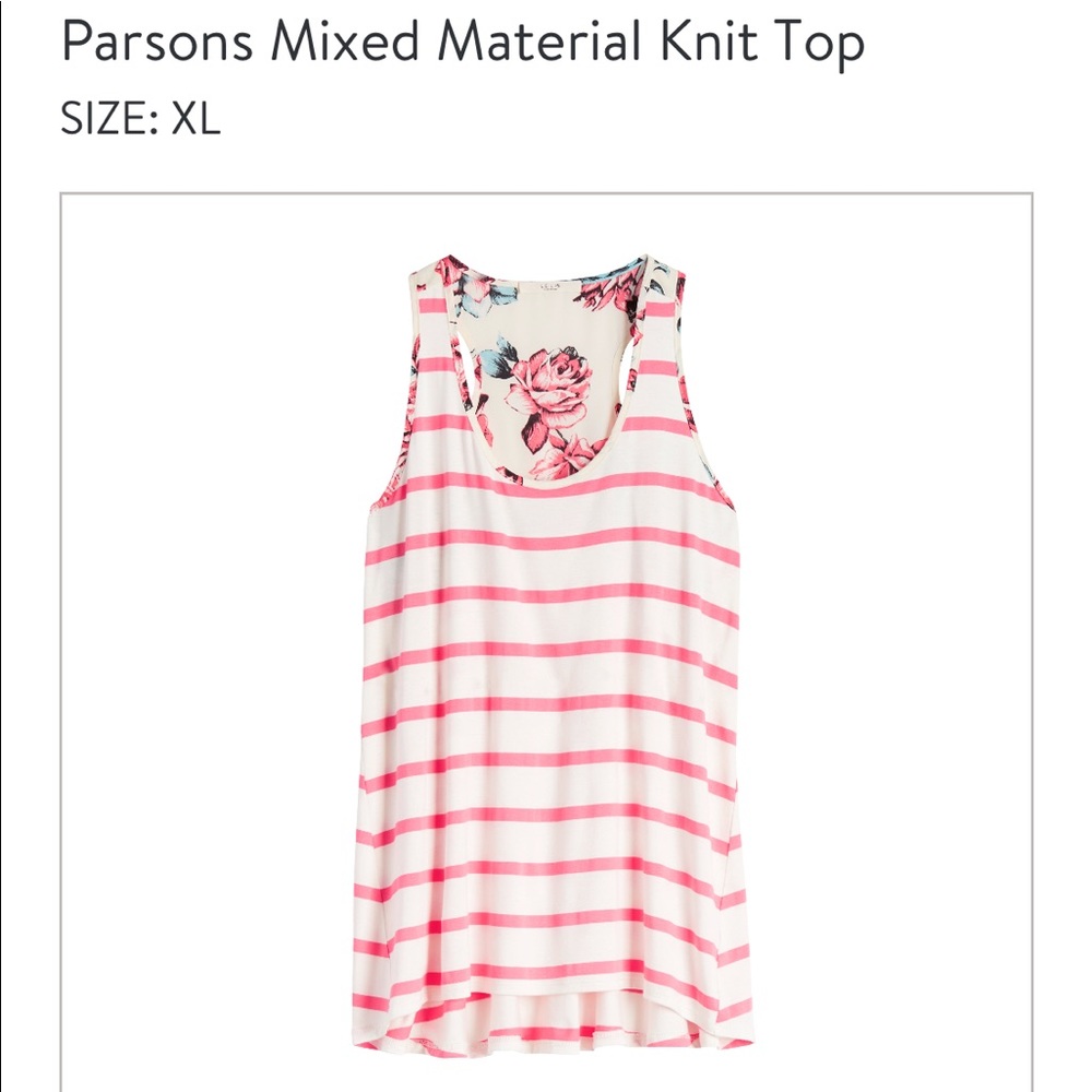 Mixed Material Knit Racerback Tank